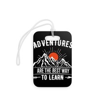 Personalized Luggage Tags: Adventure is the Best Teacher, Double-Sided P... - £18.06 GBP