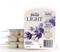 4 Packs Febreze Light 2.75 Oz Lavender 6 Count Wax Melts No Heavy Perfumes - £23.17 GBP