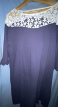 Women Cotton Linen Lace Neck Blue/White Summer Sleeveless Sundresses Dre... - £12.99 GBP