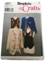 Simplicity Crafts Sewing Pattern 9891 Misses Jackets and Vests Uncut 12 ... - $11.99