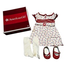 Kit's Reporter Dress American Girl Vintage Floral With Box Shoes Socks - £57.05 GBP