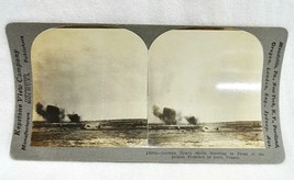 Stereopticon Card German Shells Bursting British Trenches Loos France 18088 WWI - £3.68 GBP