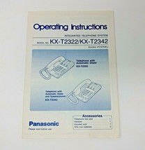 Operating Instructions Panasonic Telephone KX-T2322 and KX-T2342 Manual Pamphlet - £5.82 GBP