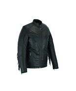 High Mileage Ladies Black Fringe and Rivet Leather Jacket - €168,41 EUR+
