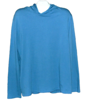 M.Singer Blue Hoodie Cotton Sweater Men&#39;s Sweatshirt Long Sleeve Size XL - $60.98