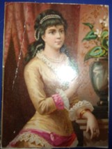 Victorian Girl Small Cardboard Picture - $3.99