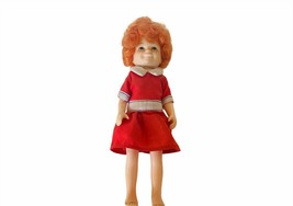 Little Orphan Annie Doll vintage knickerbocker 1982 figure toy red dress... - $14.80