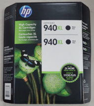 NEW Genuine HP Officejet Pro 940XL Black Print Toner Cartridge Twin Pack - £47.46 GBP
