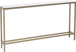 Darrin Narrow Long Console Table, Gold, 56&quot; W, Southern Enterprises. - £89.98 GBP