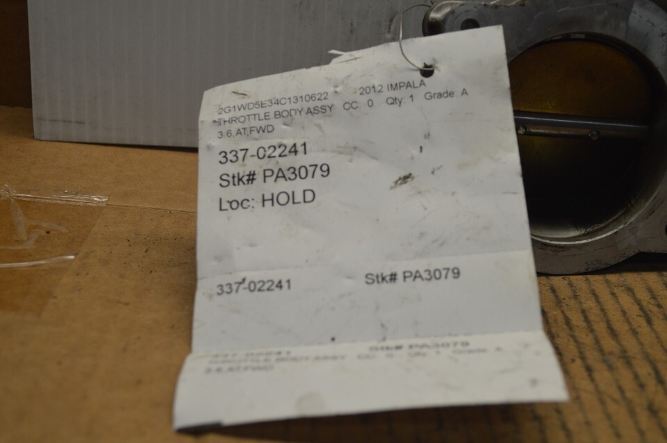2012-2019 Chevrolet Impala Throttle Body 12632172BA Assembly 80-26 Bx 31 Item image 5