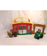 Fisher Price Little People Animal Sounds Stable Farm with Tractor &amp; acce... - £7.80 GBP