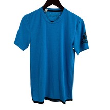 Adidas Climachill Blue Short Sleeve Tee Logo Sleeve Size Small - £8.14 GBP