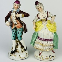 Vintage Made in Occupied Japan Colonial pair 2 Figurines Courting Couple Romance - £23.19 GBP