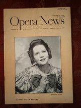 Metropolitan Opera News Magazine January 26 1948 Bidu Sayao La Boheme - £11.51 GBP