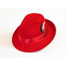 Men Bruno Capelo Hat Australian Wool soft Crushable Fedora Giovani Un105 Red image 5