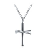 Unisex Fashion Baseball Team Triple Bat Cross Pendant w/ 22+2"  Chain Necklace - $16.81