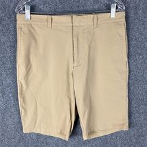 J Crew Chino Shorts Men&#39;s Size 32 Beige 11&quot; Inseam Hook &amp; Eye Polyester ... - $19.53 CAD