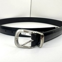 Men’s Nautica Belt Size 34 Black 93700 Genuine Leather New  - $22.43