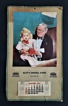 1952 antique CALENDAR seven stars pa RILEY&#39;S GENERAL STORE wear u well s... - $48.02