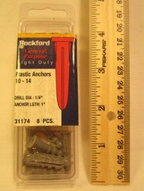 Rockford 8 Pcs Plastic Anchor 10 - 14 1&quot; Long - £1.27 GBP