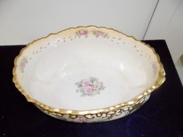 Mid Century center piece, bisque flowers and gold, MADE IN JAPAN - £97.31 GBP