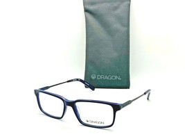 New Dragon Eyeglasses DR165 Mal 432 Blue 54-16-145MM W/DRAGON Pouch - £38.12 GBP