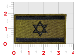 ISRAEL FLAG ISRAELI SUBDUED HOOK &amp; LOOP EMBROIDERED PATCH - £31.35 GBP