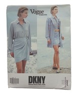 Vogue American Designer Pattern DKNY Sz 8-10-12 Misses&#39; Jacket Shirt Ski... - $16.14