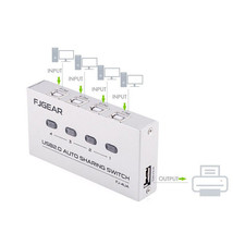 Usb 2.0 Sharing Switch 4 Port Auto Select Hub For Printer - £23.06 GBP