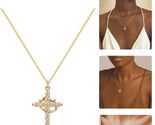 Cute and Simple 14k Gold Cross Necklace with Gift Box - Perfect for Any ... - $23.71