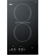 Summit Appliance CR2110B 12&quot; Wide 115V 2-Burner Radiant Cooktop in Black - £291.53 GBP