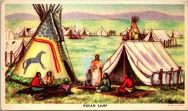 Cartolina Indiano Camp N.1 1949 C. E. Engle Andrew IN Piedi Soldier Non Usato - £3.96 GBP