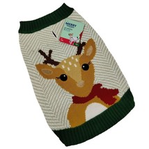 Merry Makings Festive Holiday Reindeer Sweater for Dogs Medium - $17.59