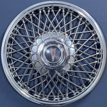 ONE 1985-1986 Pontiac Sunbird / 1982-1984 2000 13&quot; Wire Spoke Hubcap Wheel Cover - £43.24 GBP