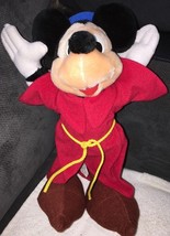 Vintage Disney Mickey Mouse Plush Sorcerer’s Apprentice 13&quot; Toy Stuffed - $10.00