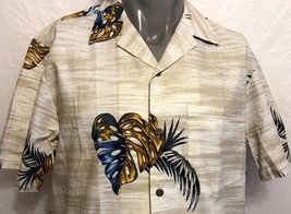 RJC Monstera Leaves Woodie Car Yellow Hawaiian Shirt Size Medium Aloha T... - $35.63