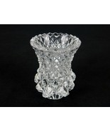 Vintage Toothpick Holder, Pineapple Shape, Clear Thick Glass, Diamonds, ... - £10.14 GBP