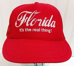 Rare FLORIDA IT’S THE REAL THING Snapback Baseball Hat Coca Cola Script ... - £22.60 GBP