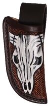 Western Tooled Knife Leather Sheath Holder Pouch Belt Loops 29RST11A - $24.74