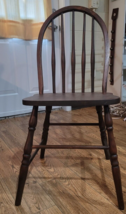 Vintage Wood Bow Back Windsor 5 Spindle Kitchen Dining Sitting Chair Classic - £43.94 GBP