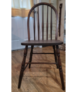 Vintage Wood Bow Back Windsor 5 Spindle Kitchen Dining Sitting Chair Cla... - £43.24 GBP