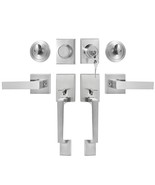 VEVOR Double Door Handle Set, Double Door Lock Set with Reversible Handl... - £61.85 GBP