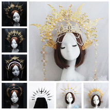 Lolita Headband Crown Headpiece Queen Baroque Tiara Goddess Headdress Cosplay US - £7.27 GBP+