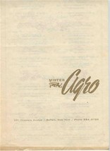 Mister Agro Menu Delaware Ave Buffalo New York 1950&#39;s A French Restaurant  - £45.89 GBP