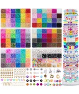 16800Pcs 72 Colors Clay Beads And 48 Colors Glass Seed Beads For Friends... - £40.88 GBP