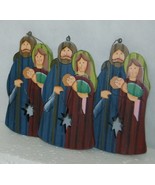 Dicksons CHO 312 Mary Joseph Baby Jesus Wood Christmas Ornament 3 Set - £11.42 GBP