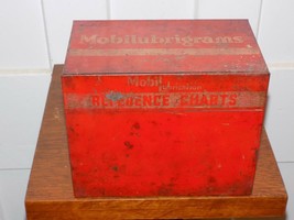 Vintage Mobil Mobilubrigrams Metal Customer Service Box - $1,384.01 MXN