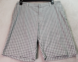 Callaway Shorts Mens Size 36 Gray Plaid Polyester Pockets Flat Front Medium Wash - £14.82 GBP