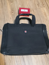 Swiss Gear Wenger Pro Folio Briefcase Black Leather 15&quot; with Calculator  - $29.60