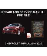 Chevrolet Impala 2016-2020 Repair Manual, Guide, WorkShop Book - $20.00